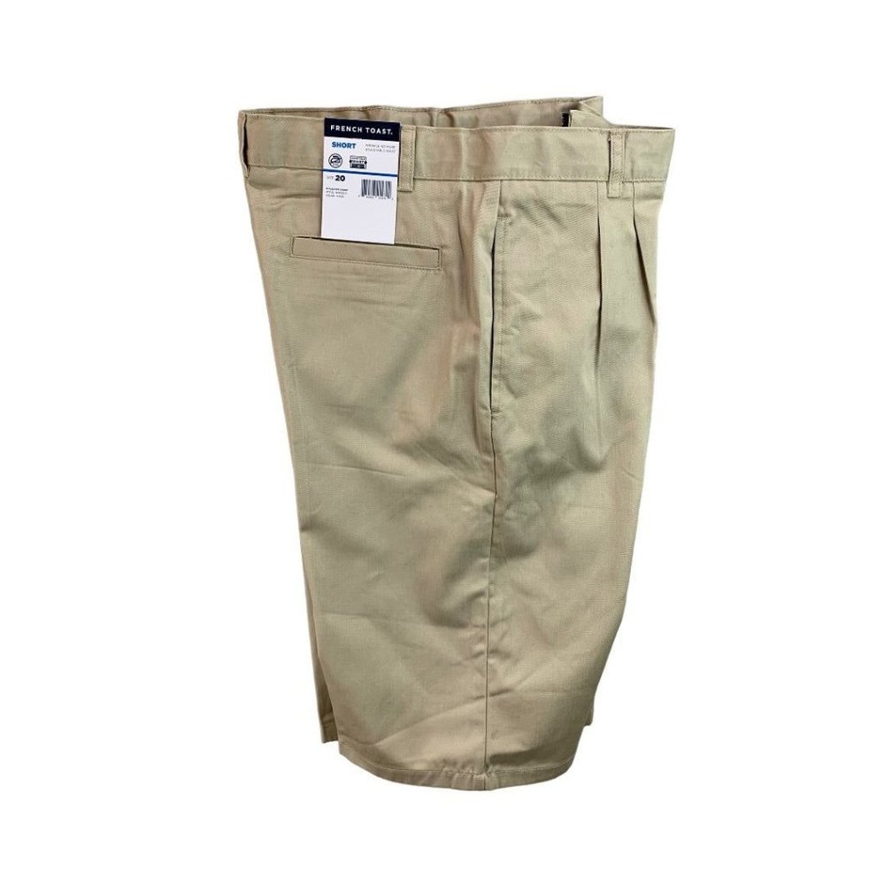 20 French Toast Girl's New Khaki Pleated Front Shorts School Uniform Adjustable